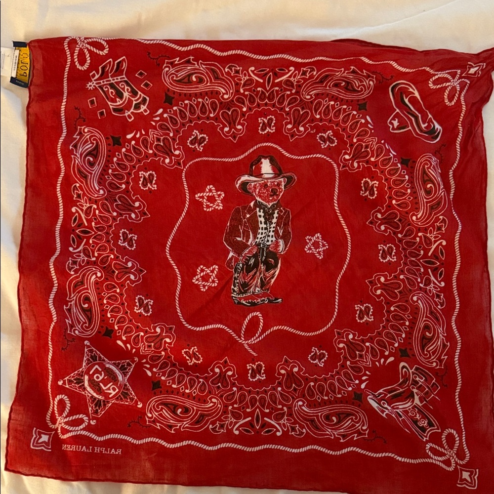 Ralph Lauren Red Western Bandana